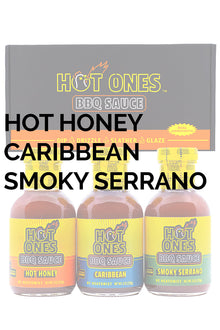 Hot Ones BBQ Trio Pack (Hot Honey / Caribbean / Smoked Serrano) B0