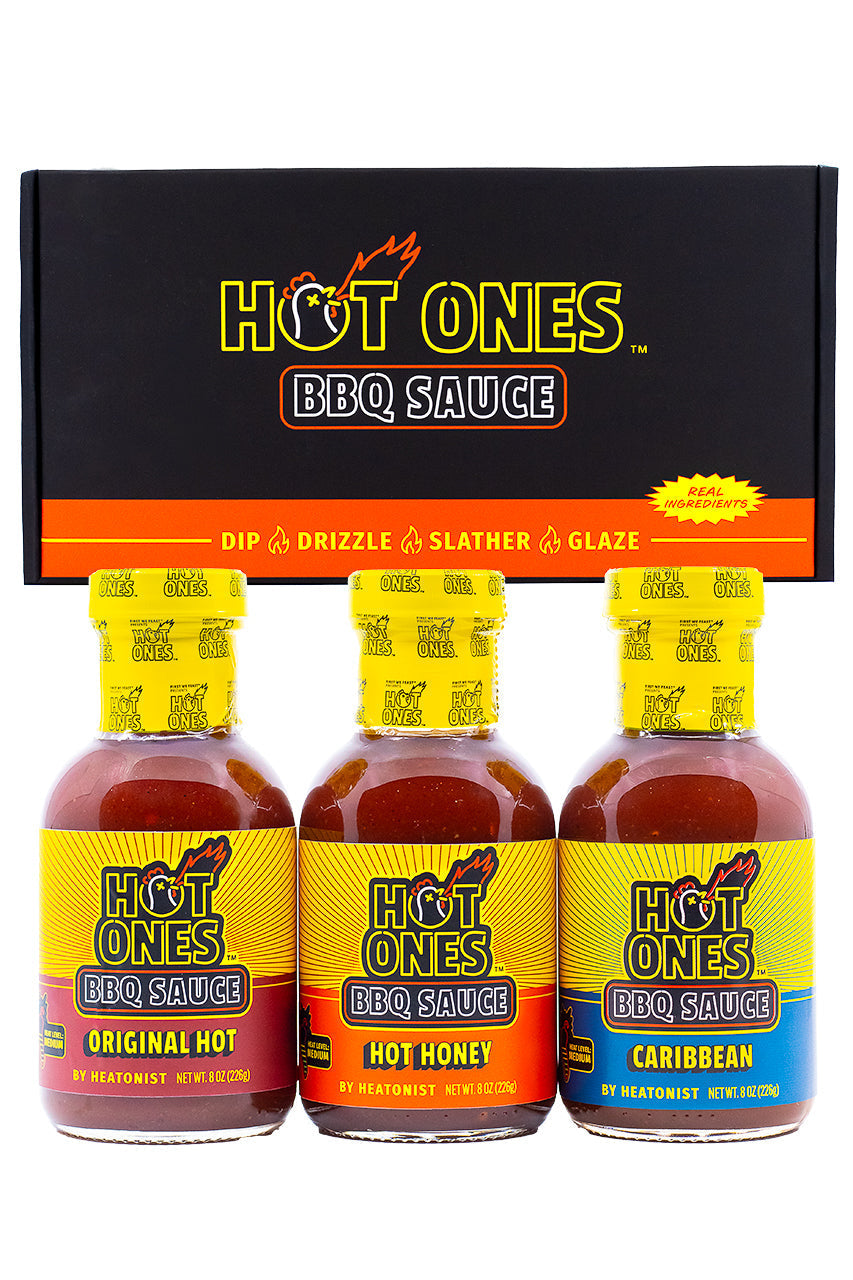 Hot Ones BBQ Trio Pack (Original / Hot Honey / Caribbean) T9