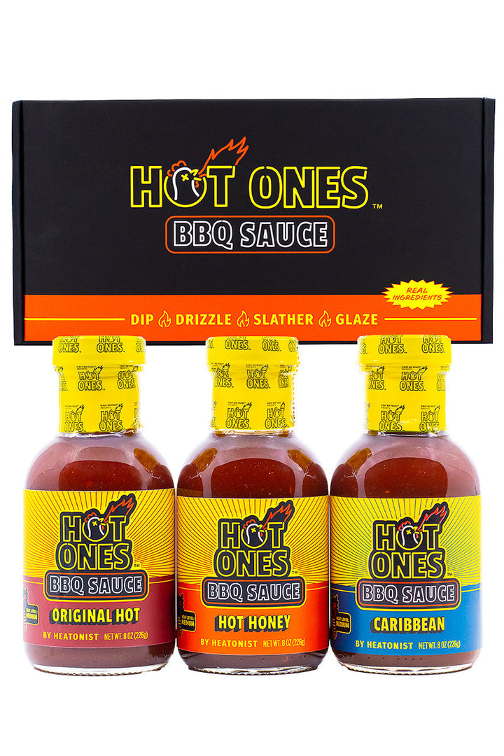 Hot Ones BBQ Trio Pack (Original / Hot Honey / Caribbean) T9