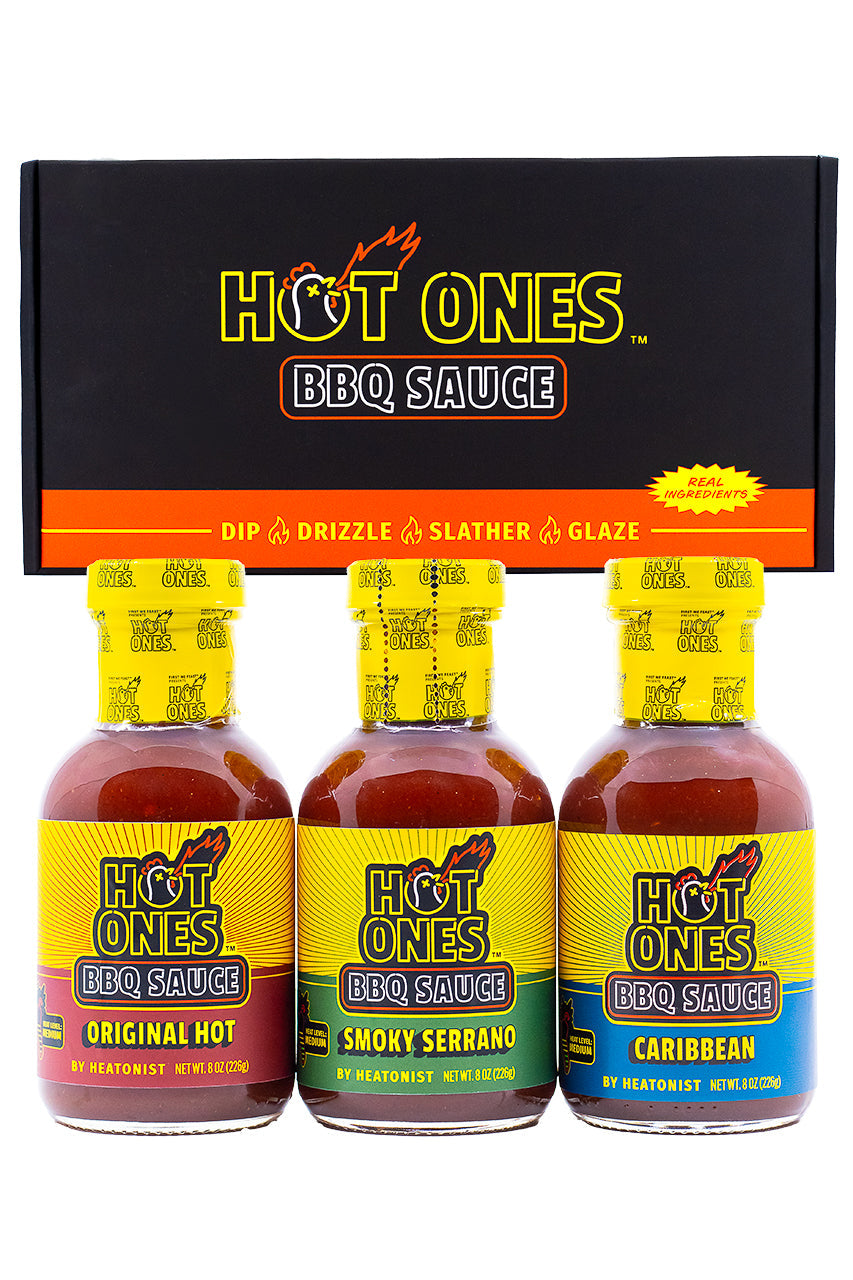Hot Ones BBQ Trio Pack (Original / Smoked Serrano / Caribbean) K3