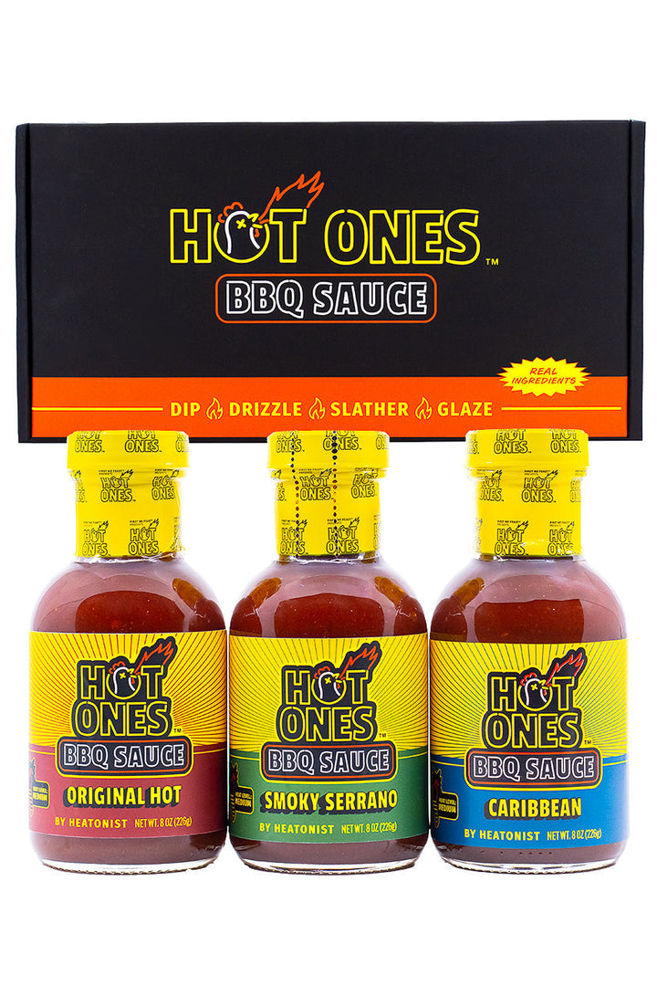 Hot Ones BBQ Trio Pack (Original / Smoked Serrano / Caribbean) K3